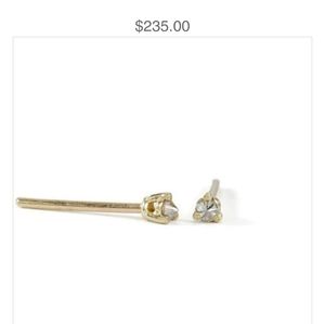 Blanca Monros Gomez Champagne Diamond Stud Earrings